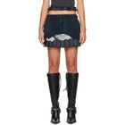 Balenciaga Black Patched Cargo Mini Skirt