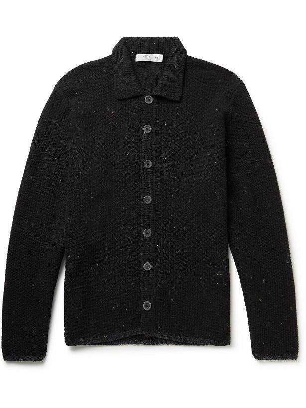 Photo: Inis Meáin - Donegal Merino Wool and Cashmere-Blend Shirt Jacket - Black