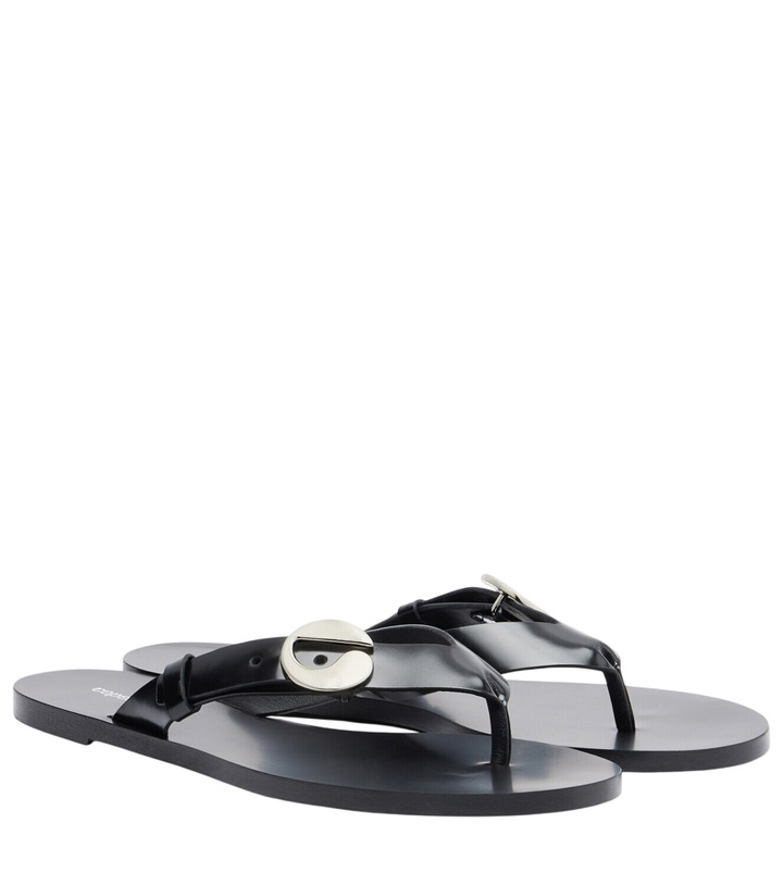 Photo: Coperni Logo leather thong sandals