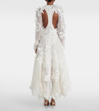 Zimmermann Tranquillity linen and silk organza midi dress