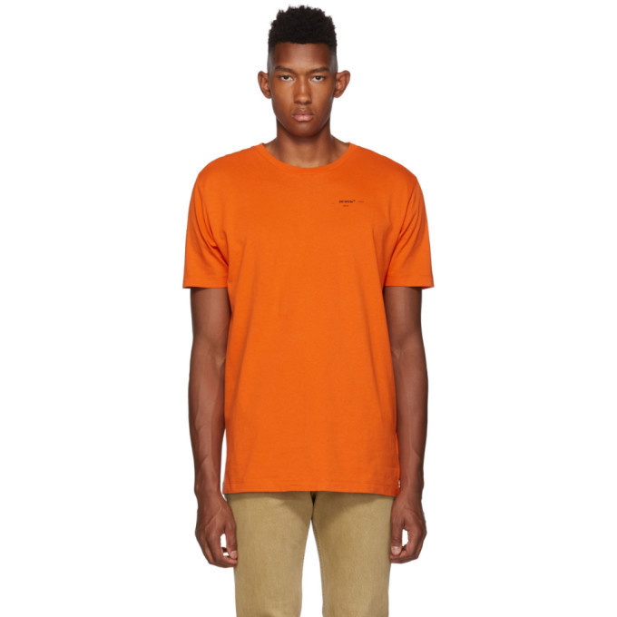 Photo: Off-White Orange and Black Logo T-Shirt