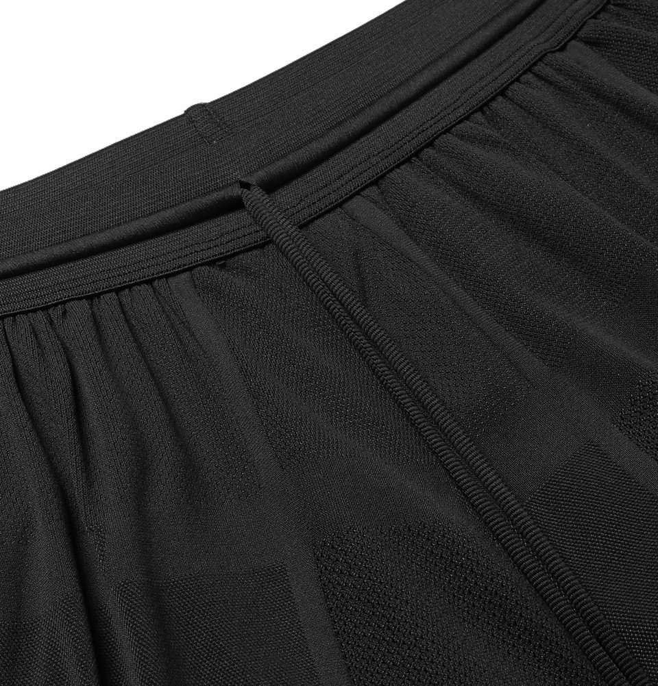 Y-3 - Patchwork Mesh-Jacquard Shorts - Men - Black Y-3