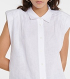 Frame - Sleeveless linen top