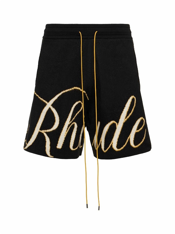 Photo: RHUDE - Rhude Script Knit Cotton Shorts