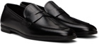 TOM FORD Black Smooth Leather Loafers