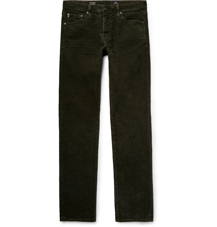 Photo: AG Jeans - Everett Slim-Fit Cotton-Blend Corduroy Trousers - Men - Army green