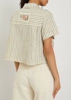 Agua BY Agua Bendita Virtuosa Embroidered Cotton-blend Shirt Multicoloured