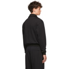 Balenciaga Black Crepe Jersey Zip-Up Jacket