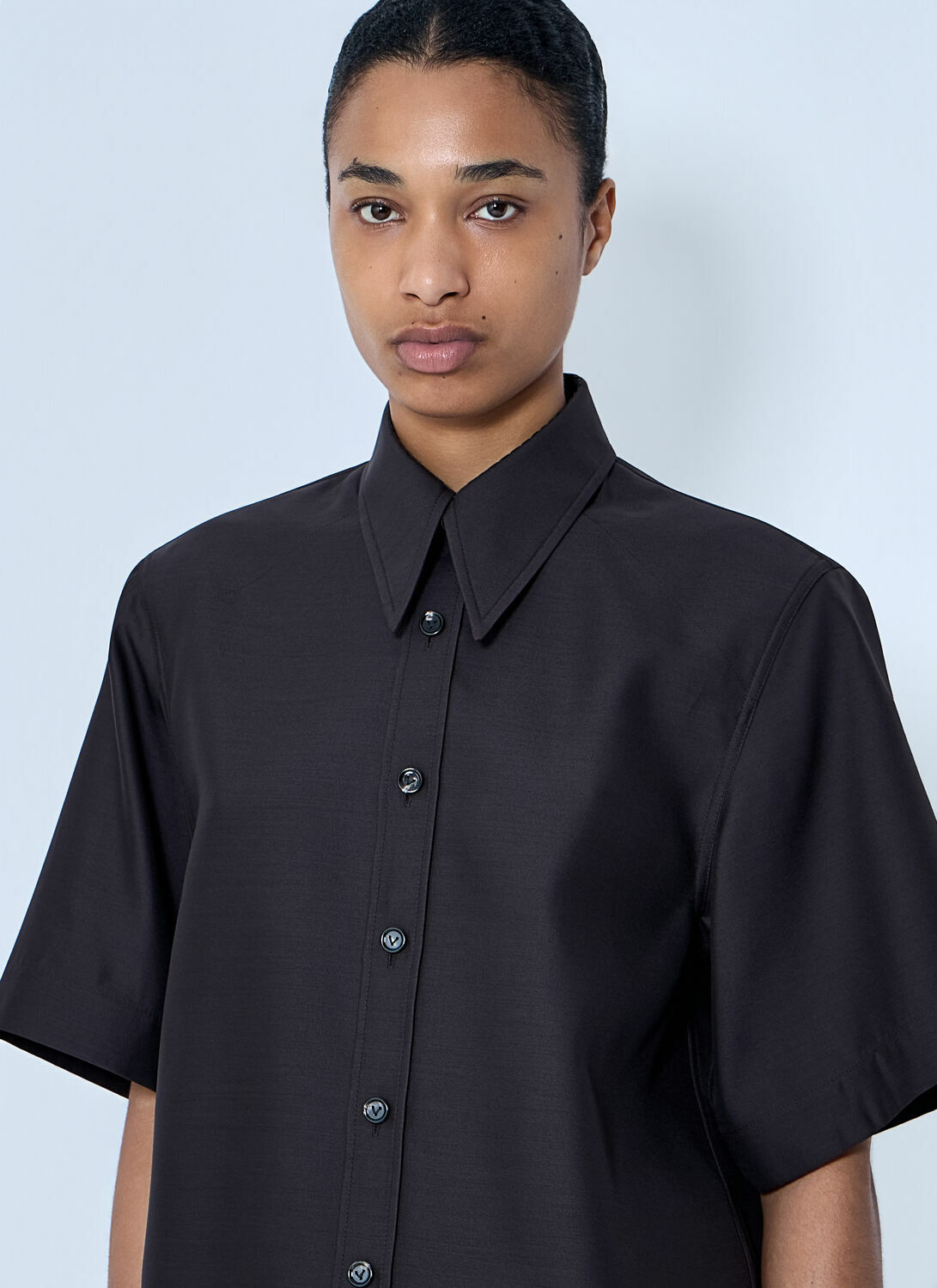 Bottega Veneta Wool and Silk Toile Shirt