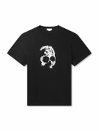 McQueen - Printed Cotton-Jersey T-Shirt - Black