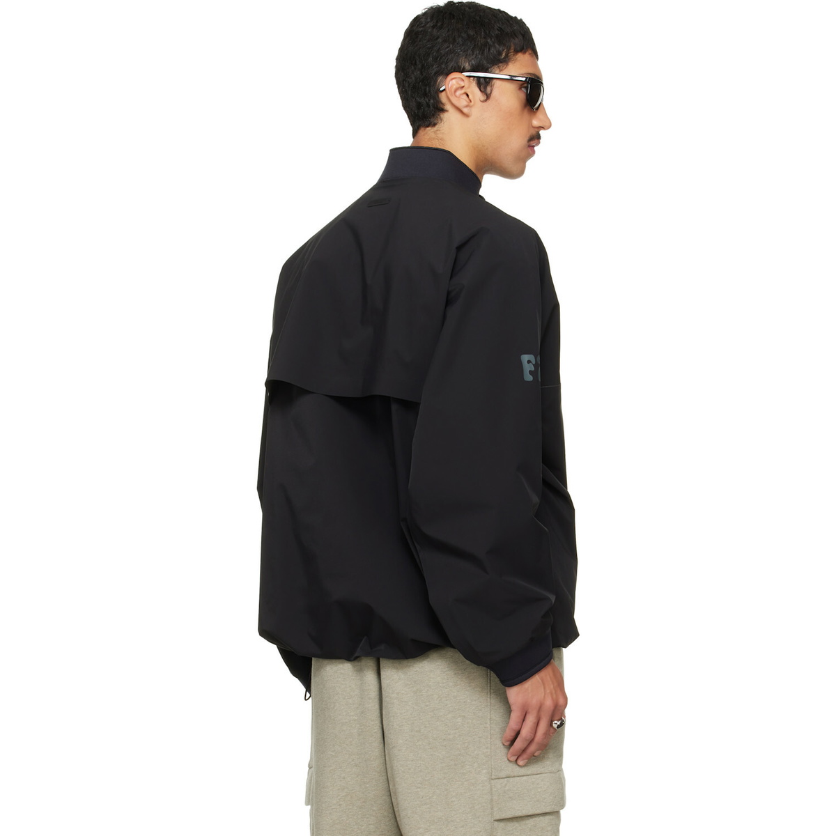 Fear of God ESSENTIALS Black Half Zip Track Jacket