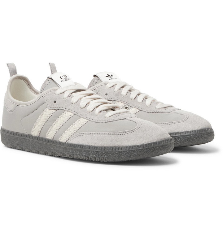 Photo: adidas Consortium - C.P. Company Samba Suede-Trimmed Nylon Sneakers - Men - Gray