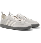 adidas Consortium - C.P. Company Samba Suede-Trimmed Nylon Sneakers - Men - Gray