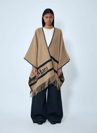 Max Mara Logo Motif Poncho