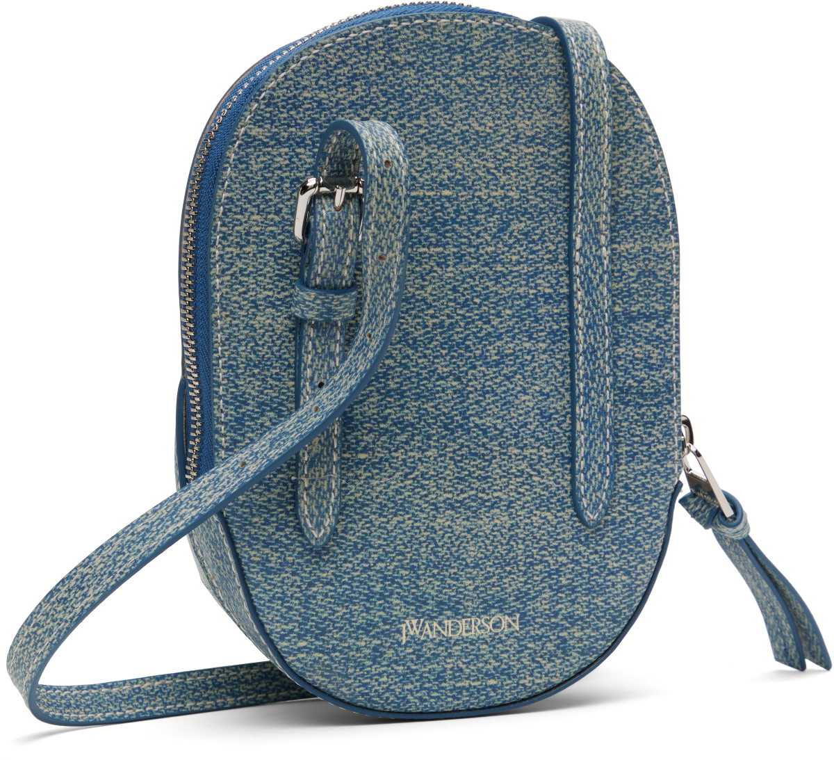JW Anderson Blue Medium Cap Leather Crossbody Bag