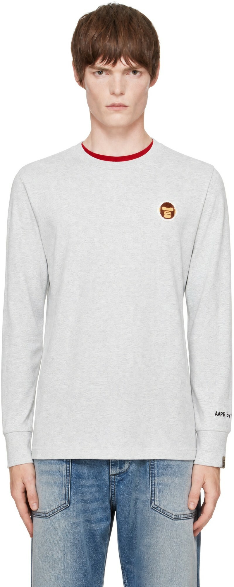 AAPE by A Bathing Ape Off-White 'AAPER' Long Sleeve T-shirt