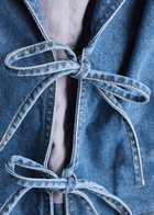 Kitri Cressida Tie-front Denim Blazer