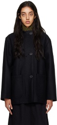 Margaret Howell Black Shawl Collar Coat