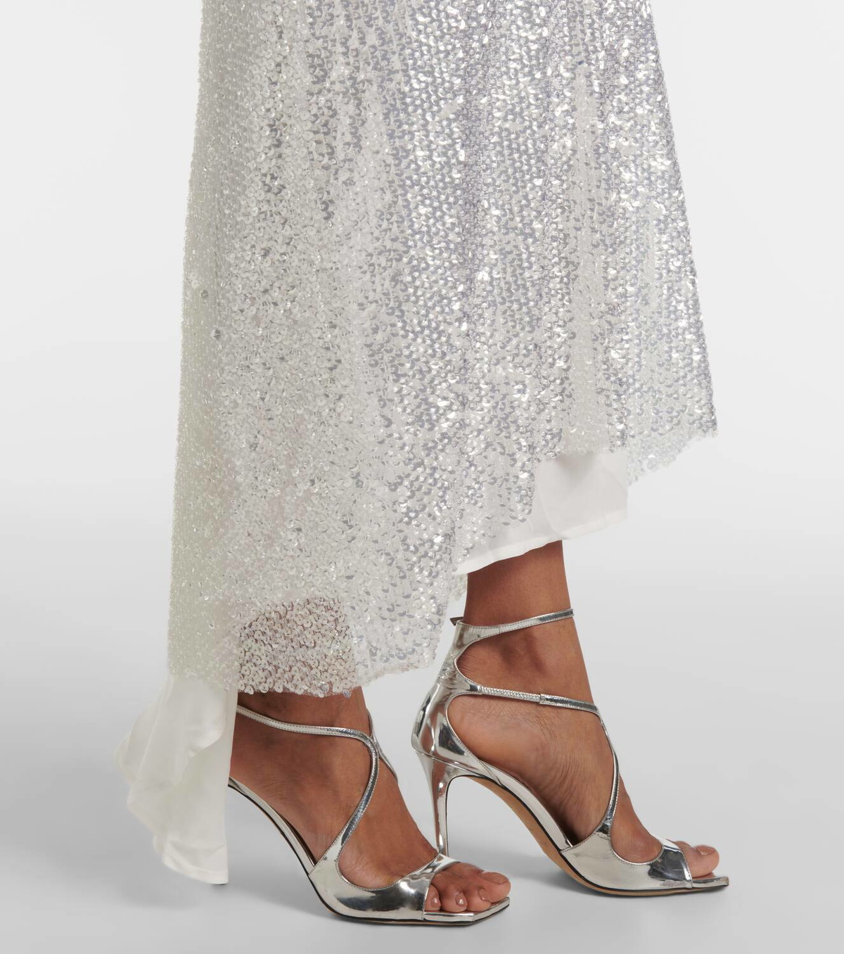 Jacques Wei Sequined slip dress