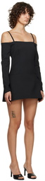 Coperni Black Paneled Minidress