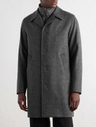 Herno - Padded Wool-Blend Tweed Coat - Gray