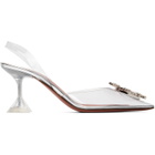 Amina Muaddi Transparent Begum Glass Sling 70 Heels