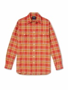 Drake's - HIM Checked Cotton-Flannel Shirt - Red