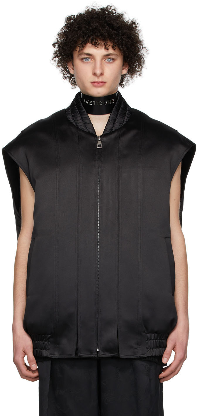 We11done Black Bomber Vest We11done