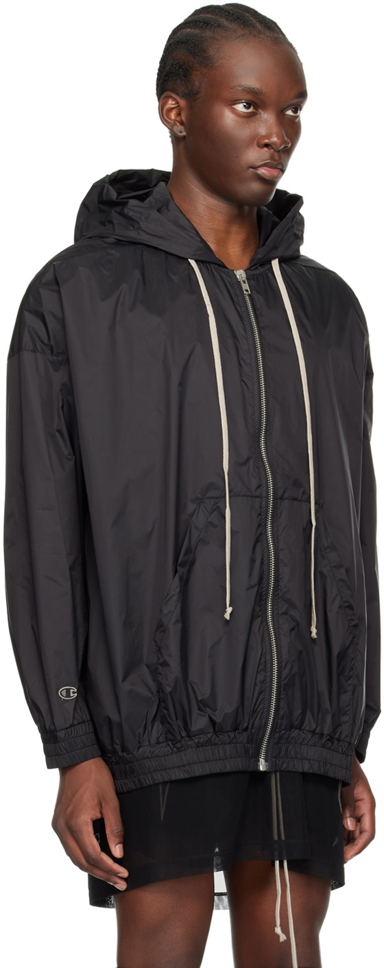 【RICK OWENS】×Champion Jumbo Jason's フーディ Rick Owens: Black Champion Edition Jumbo Jason's Hoodie | SSENSE