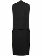 COPERNI - Open Back Crepe Midi Dress W/cape