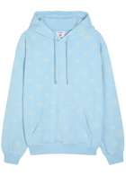 Casablanca Monogram Hooded Cotton Sweatshirt Light Blue