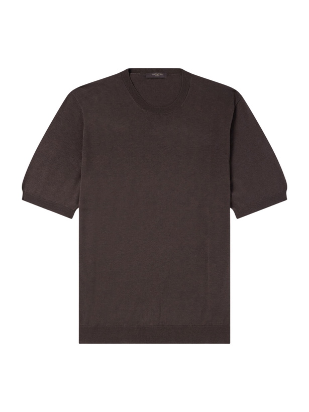 Photo: Slowear - Cotton and Silk-Blend T-Shirt - Brown