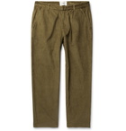 Folk - Signal Tapered Pleated Cotton-Corduroy Trousers - Brown