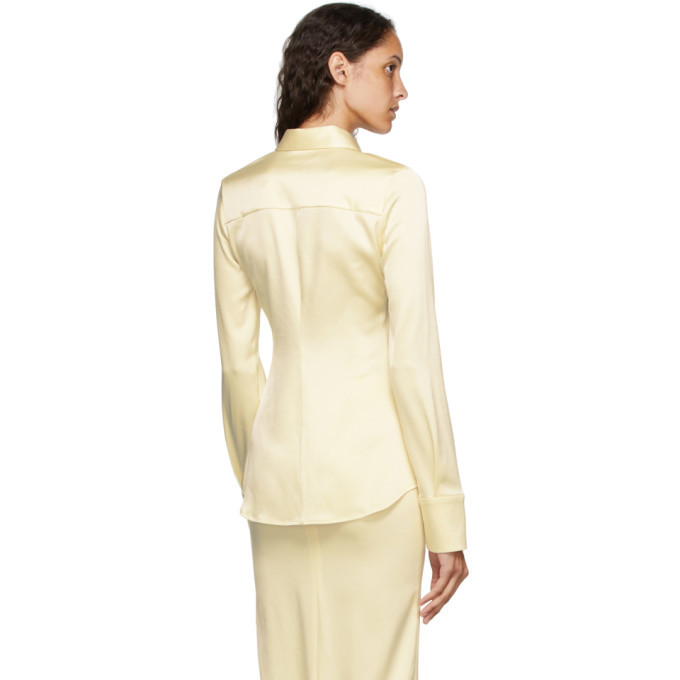 Georgia Alice Yellow Satin Slim Shirt