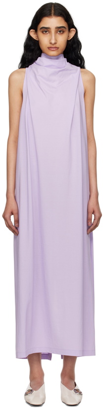 Photo: ISSEY MIYAKE Purple Knot Midi Dress