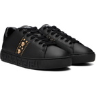 Versace Black Greca Embellished Nylon Sneakers