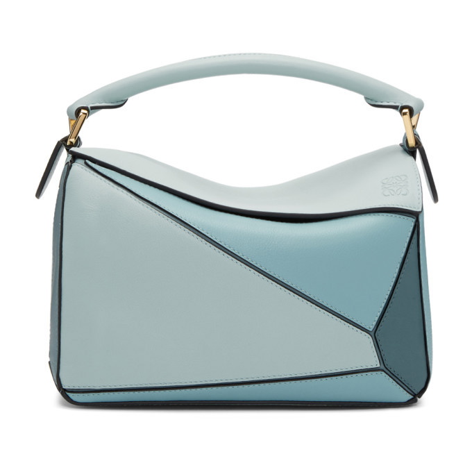 Loewe Blue Small Puzzle Bag