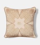 Etro Pegaso paisley cotton velvet cushion