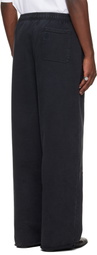 VETEMENTS Black Embroidered Biker Cross Stripe Sweatpants