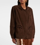 Blazé Milano Cleo suede bomber jacket