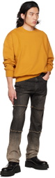 DRAE SSENSE Exclusive Orange Embroidered Sweatshirt