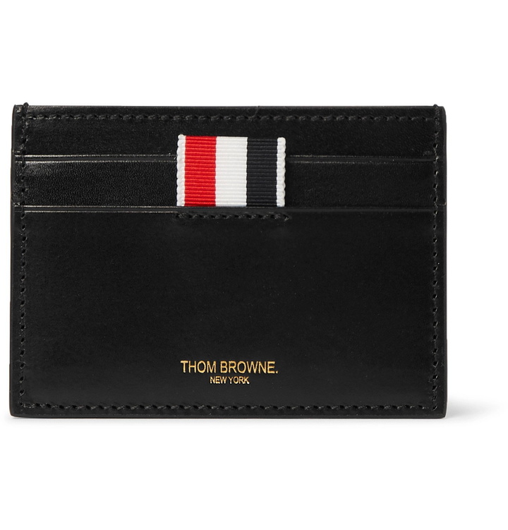 Photo: Thom Browne - Embossed Leather Cardholder - Black