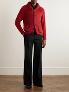 TOM FORD - Shawl-Collar Wool, Silk and Mohair-Blend Cardigan - Red