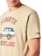 MC2 Saint Barth Man Heavy Cotton T-shirt With St. Barth Countryland Print