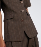 Ganni Striped wool blazer