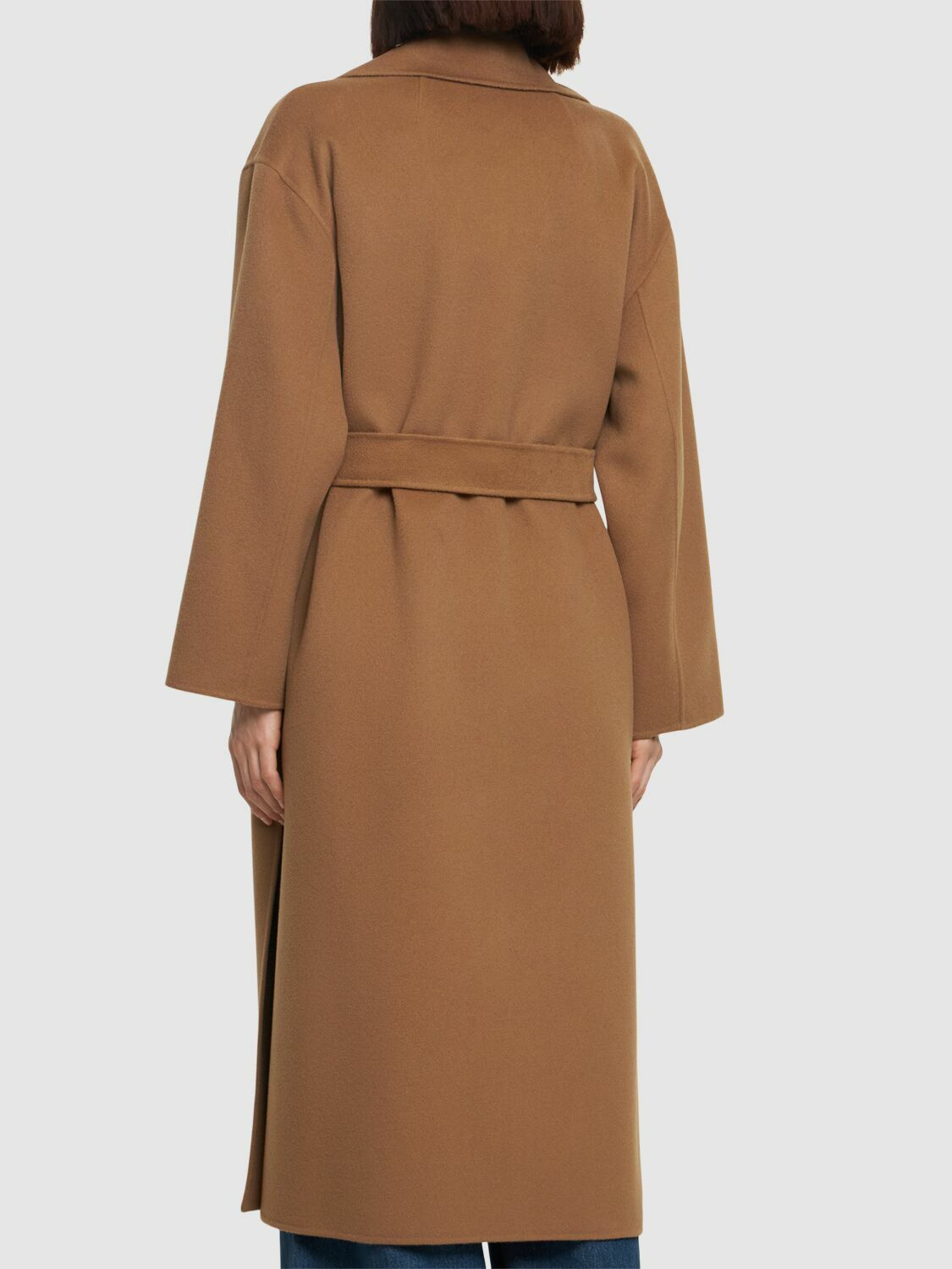 【送料&関税込】'S Max Mara Belted Long-sleeved Coat Belted wool coat in beige - S Max Mara | Mytheresa