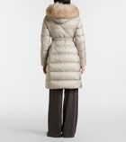 Moncler Boedic shearling-trimmed down coat
