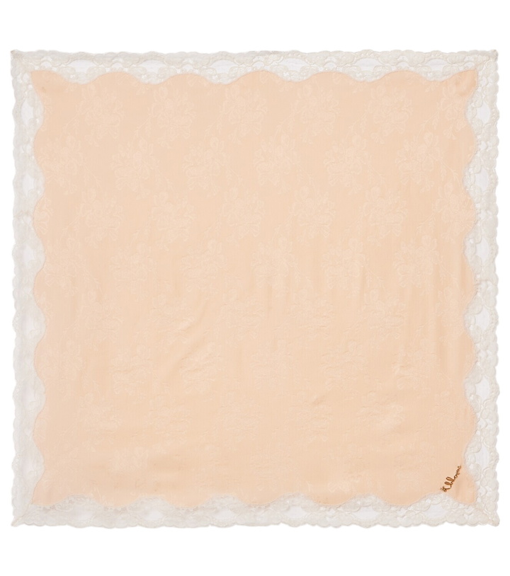 Photo: Chloé Embellished lace-trimmed silk jacquard scarf