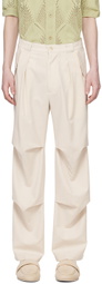 AFTER PRAY Beige Technical Trousers