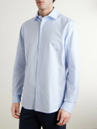 Canali - Herringbone Cotton Shirt - Blue